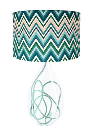 Zig Zag in Blue Fig large lamp