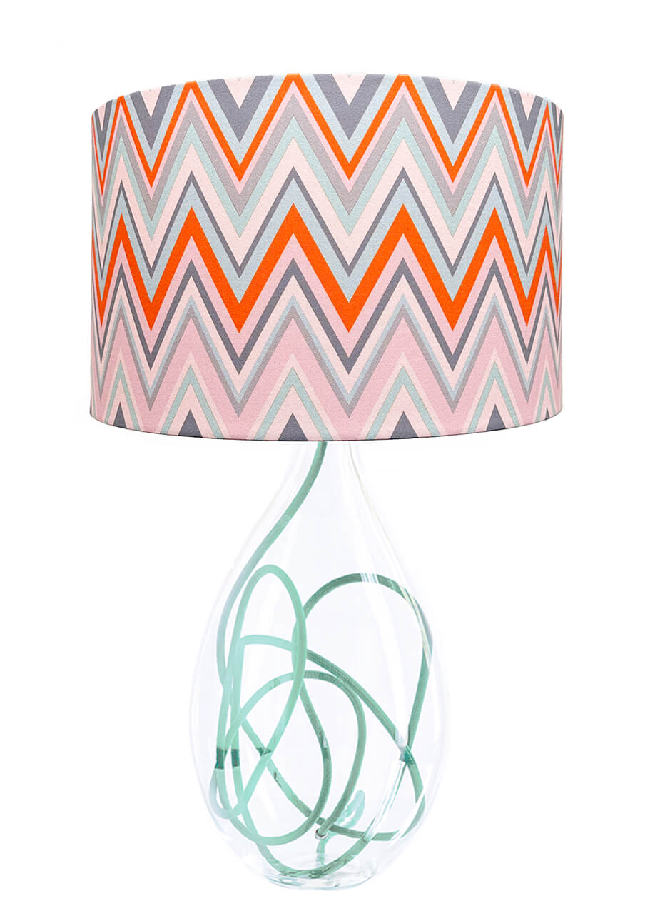 Zig Zag in Clementine large lamp