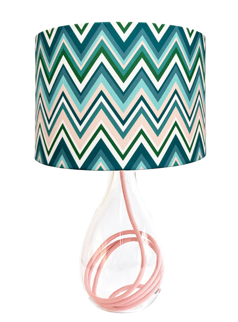 Zig Zag in Blue Fig medium lamp
