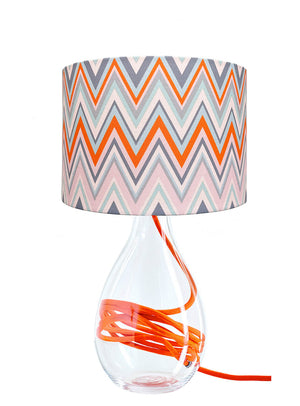 Zig Zag in Clementine medium lamp
