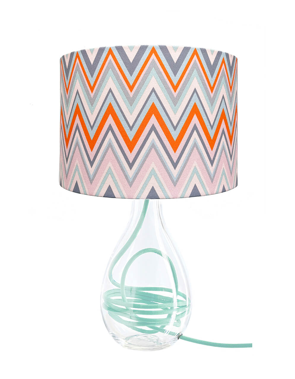 Zig Zag in Clementine lampshade