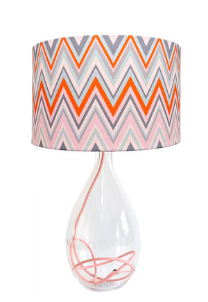 Zig Zag in Clementine lampshade