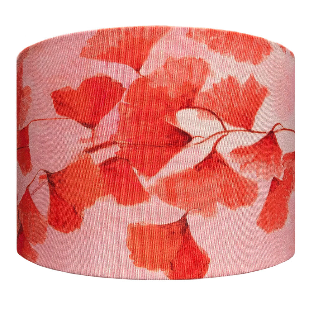 Ginkgo in Coral lampshade