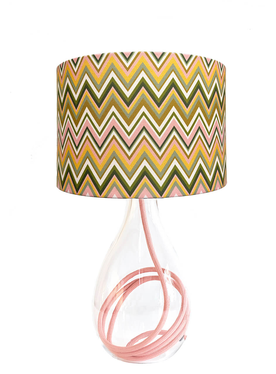 Zig Zag in Papaya medium lamp