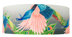 Peacock lampshade by Anna Jacobs - Flying Peacock - extra large size cut out