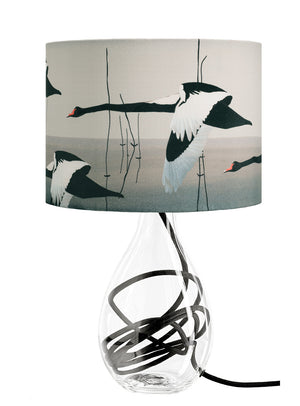 Black Swan lamp - Meditation in Flying on black flex by Anna Jacobs