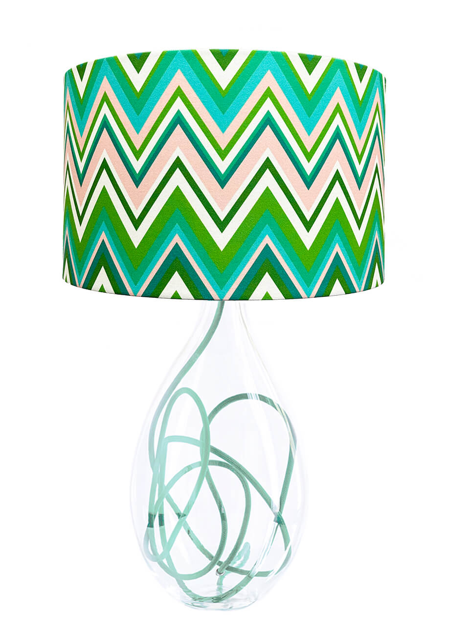 Zig Zag in Guava lampshade