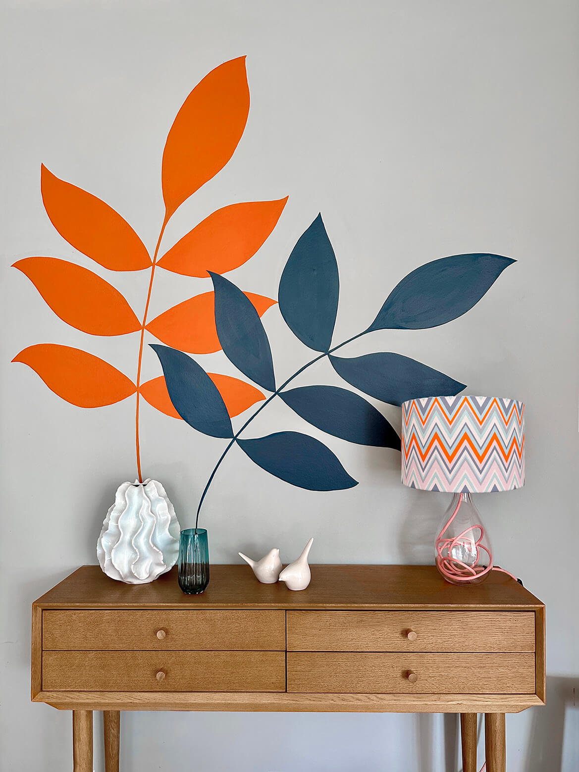 Zig Zag in Clementine medium lamp