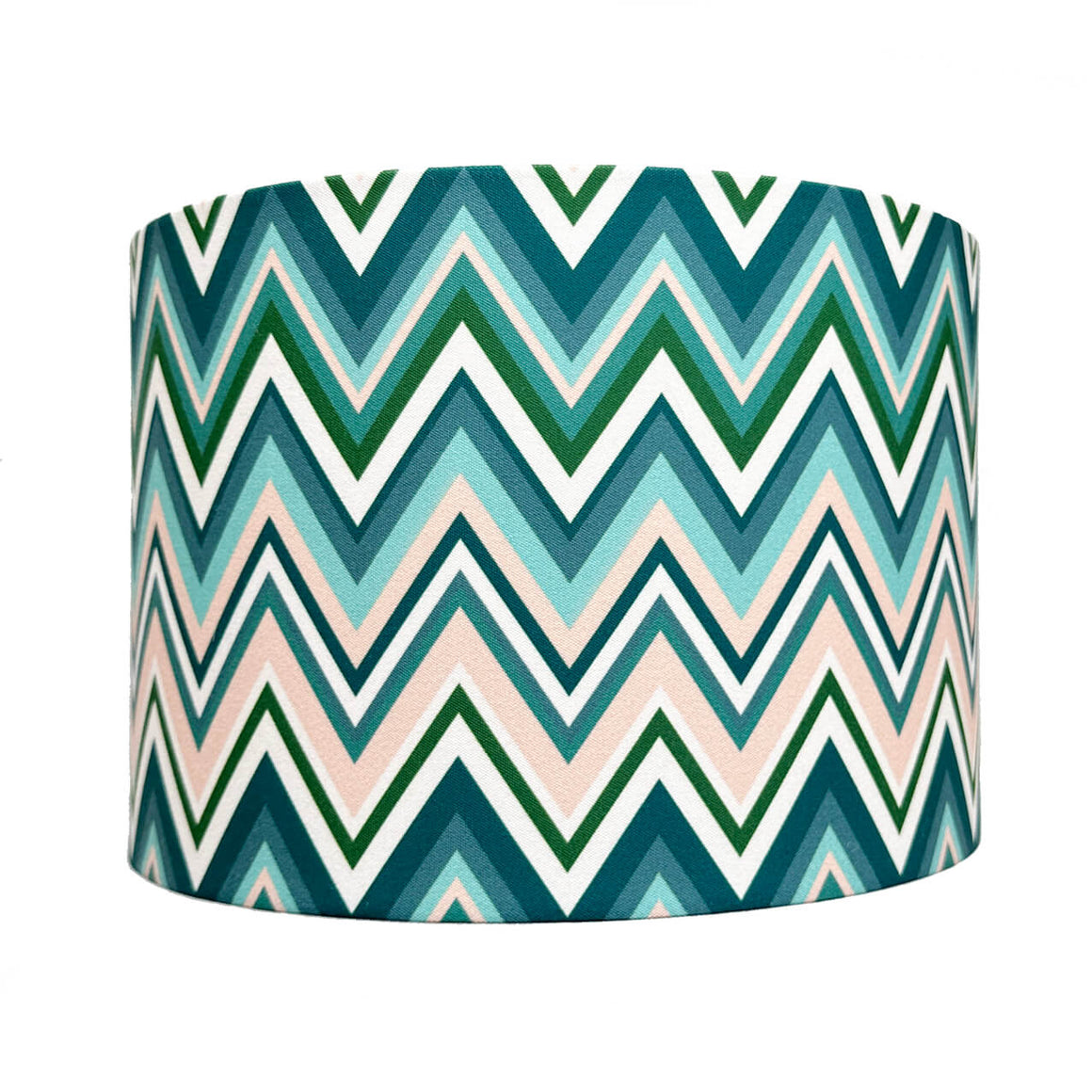Zig Zag in Blue Fig lampshade