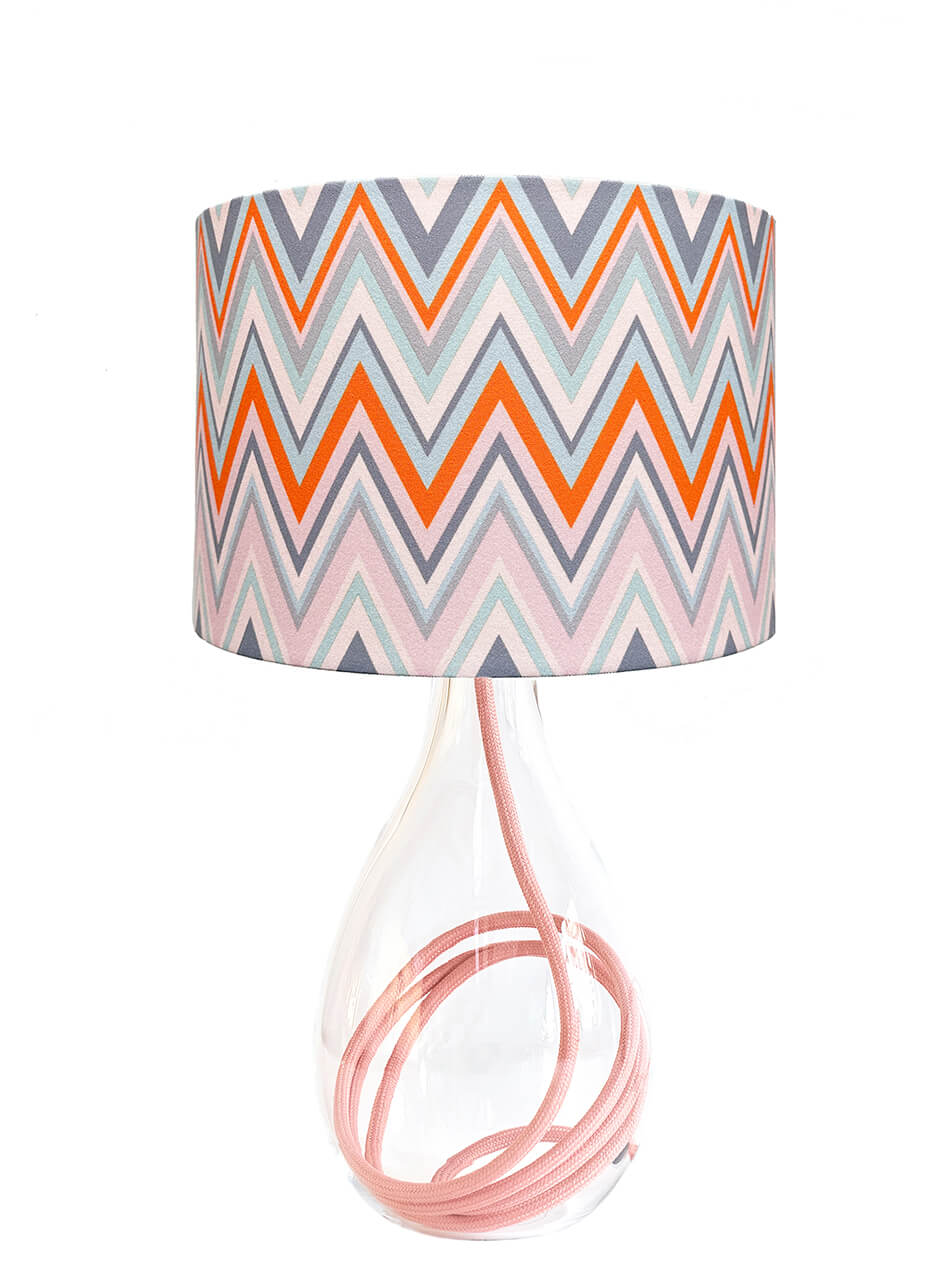 Zig Zag in Clementine medium lamp