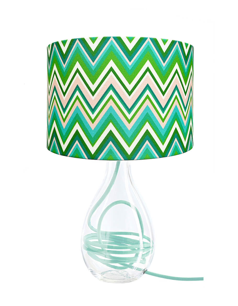 Zig Zag in Guava medium lamp
