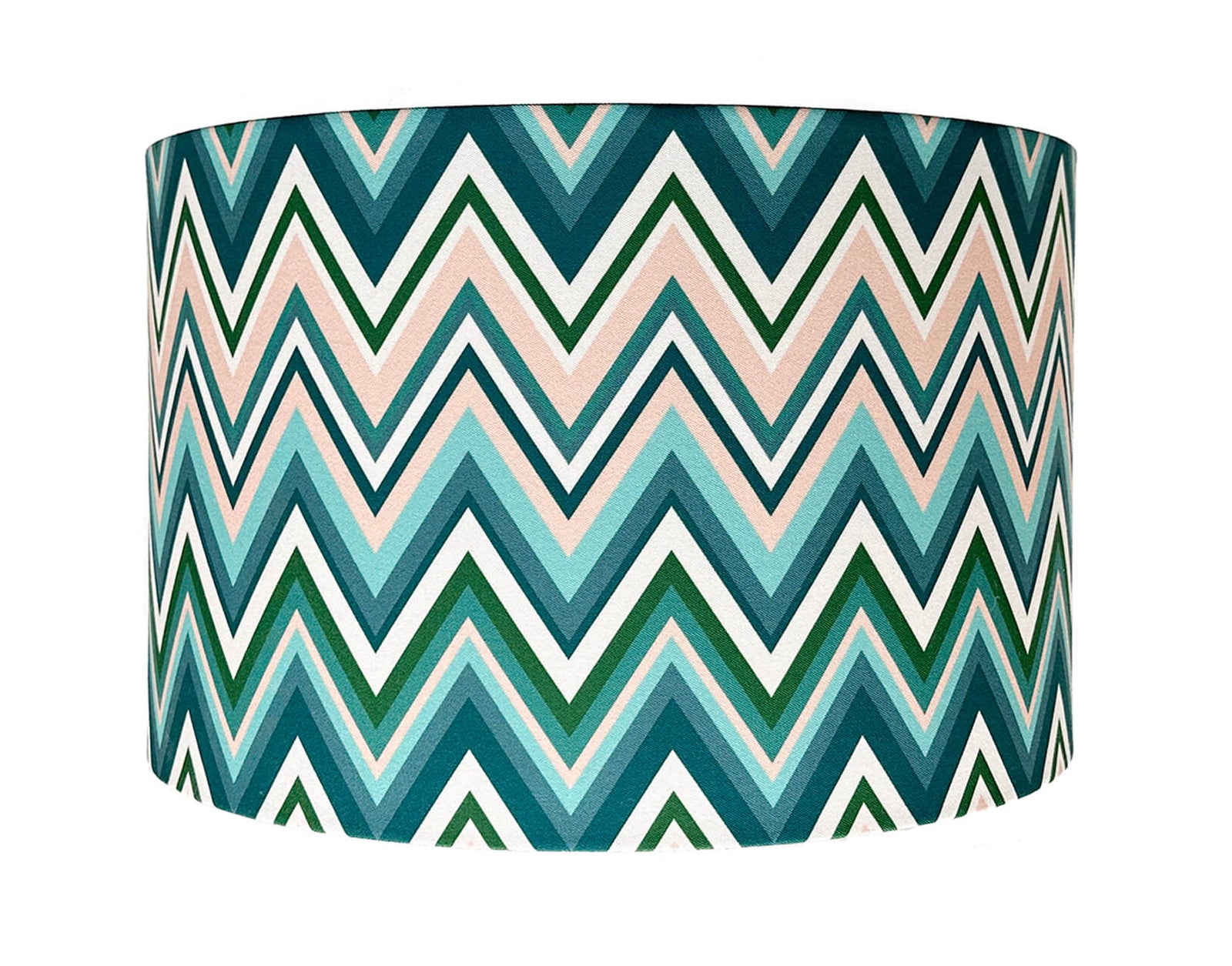 Zig Zag in Blue Fig lampshade