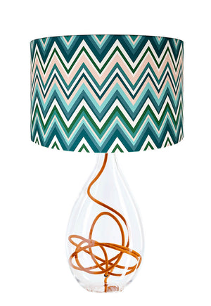 Zig Zag in Blue Fig large lamp