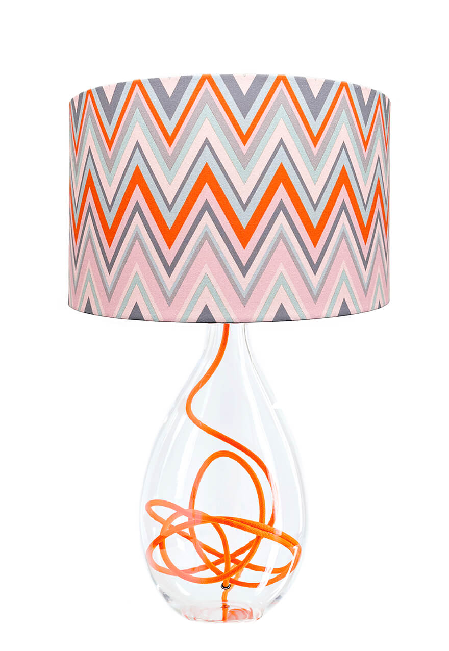 Zig Zag in Clementine large lamp