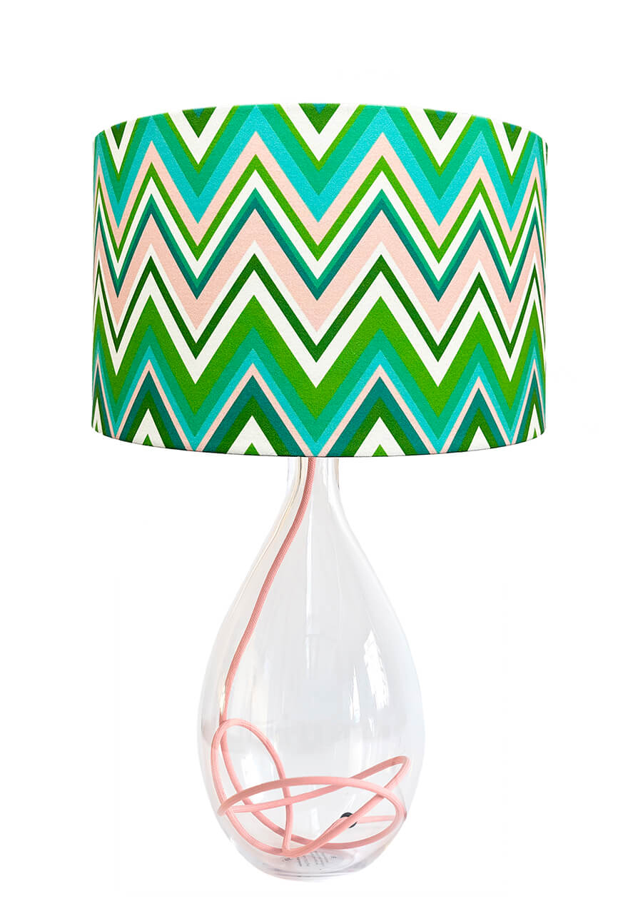 Zig Zag in Guava large lamp