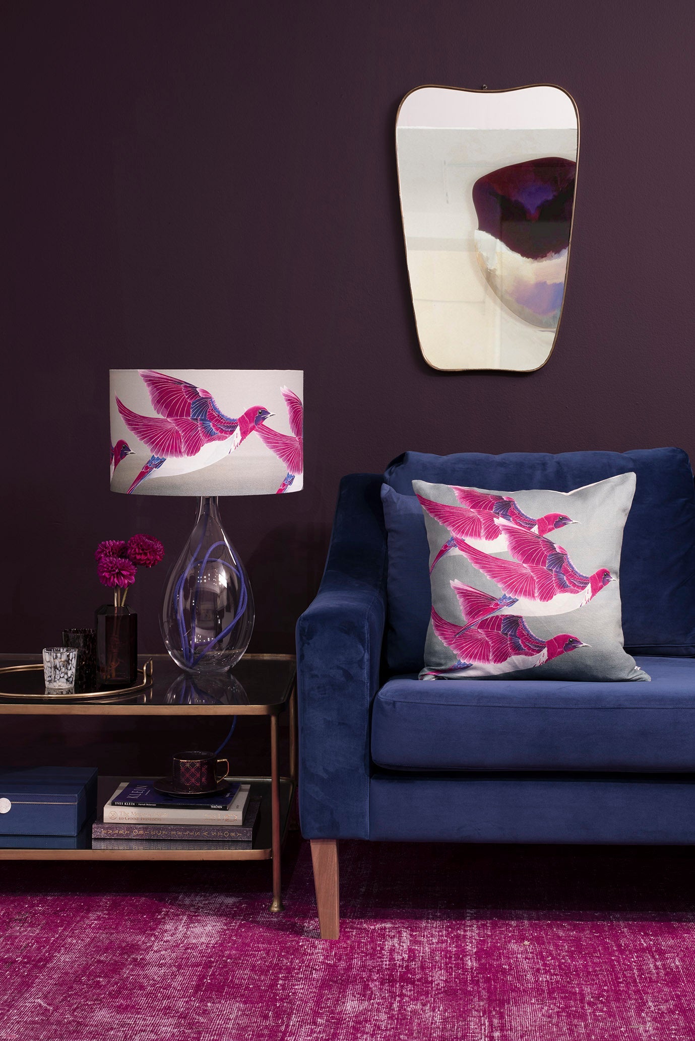 Violet Backed Starling<br />bolster cushion