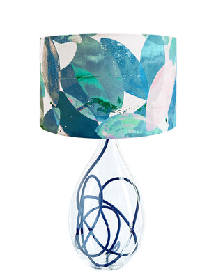 Falling Leaves in Winter large lamp on Indigo flex by Anna Jacobs
