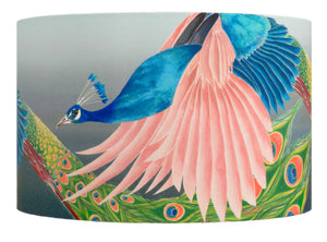 Peacock lampshade by Anna Jacobs - Flying Peacock - large size cut out