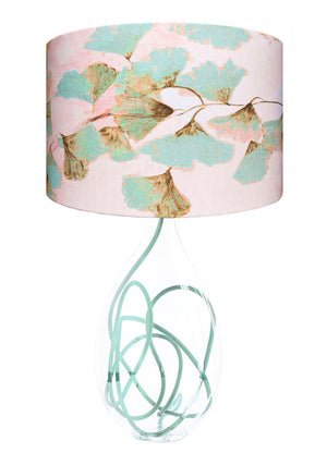Ginkgo in Jade glass lamp with Jade flex, designed by Anna Jacobs