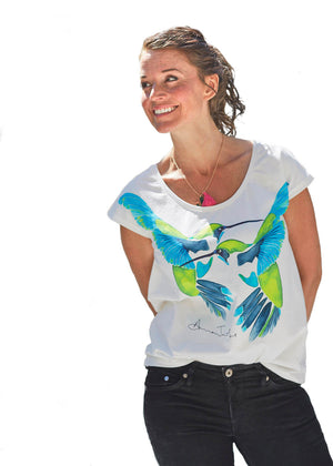 Hummingbird T-Shirt in Turquoise<Br>LIMITED EDITION