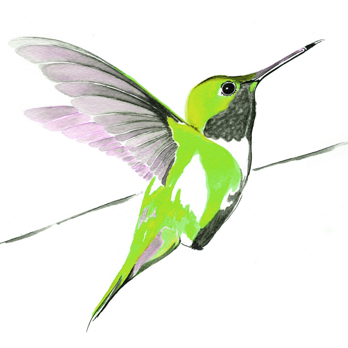 Hummer in Green<br/>greeting card