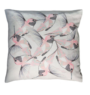 Rose Hummer<br />linen cushion