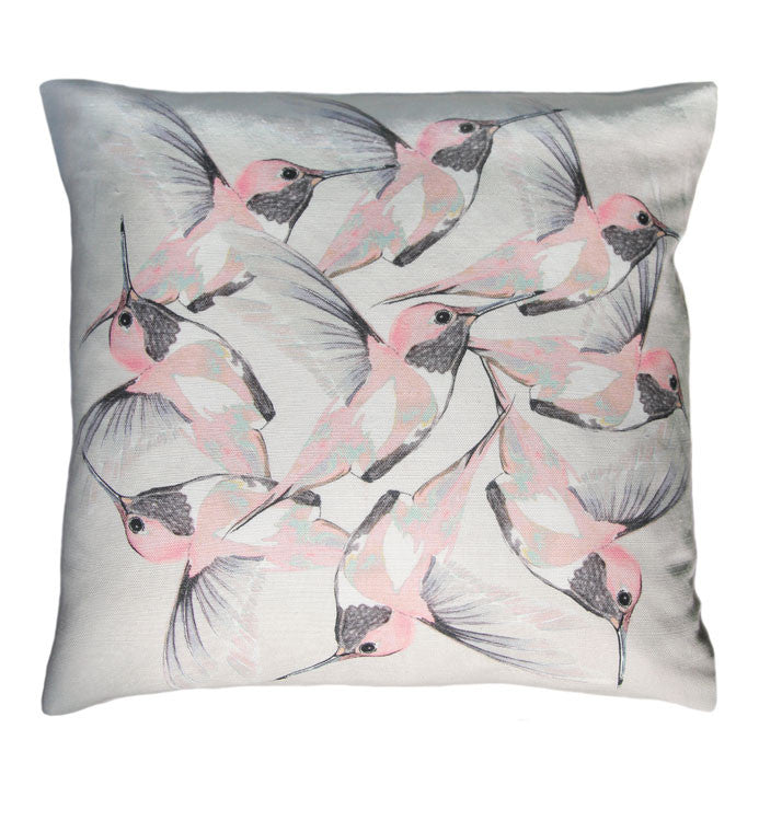 Rose Hummer<br />linen cushion COVER