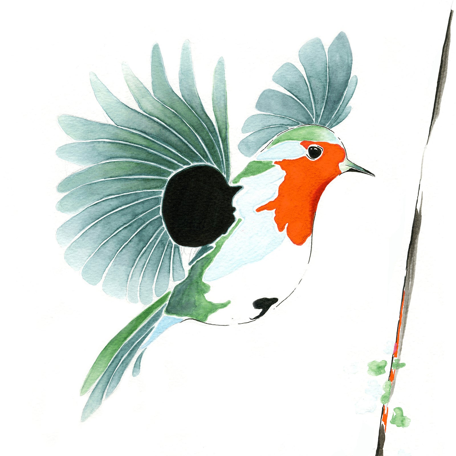 Moment Before in Orange<br/>greeting card