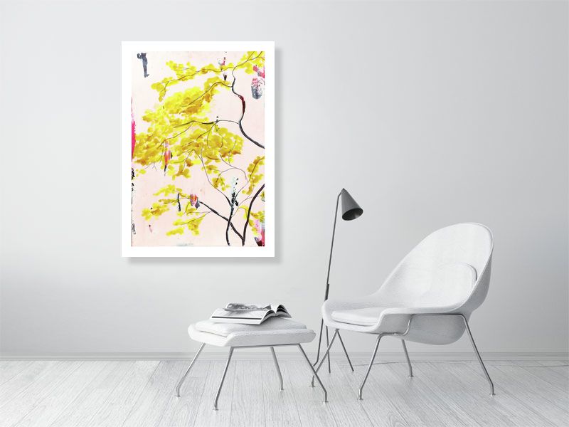 Chinese Tree on Blush<br/>print